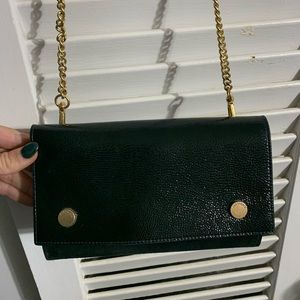ALL SAINTS deep green crossbody bag- gently used